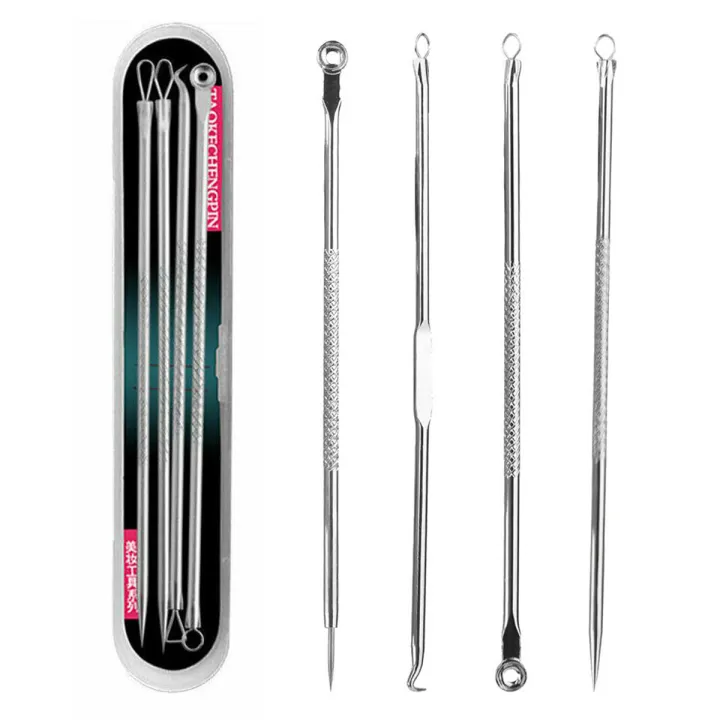 Buy Professional Pimple Popper Tool Kit skin care product - With Comedone Extractor Milia Removal Tool Blackhead Tweezers and Whitehead Remover Tool Spot Treatment Acne Set - Derma Roller 