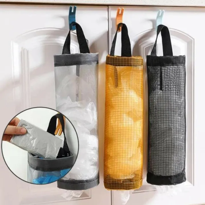 Picture of 1pcs Hanging Waste Bag Holder, Durable Widening Handle Wearable Garbage Bag Storage Bag, Bottom Outlet for Home Kitchen, Bedroom