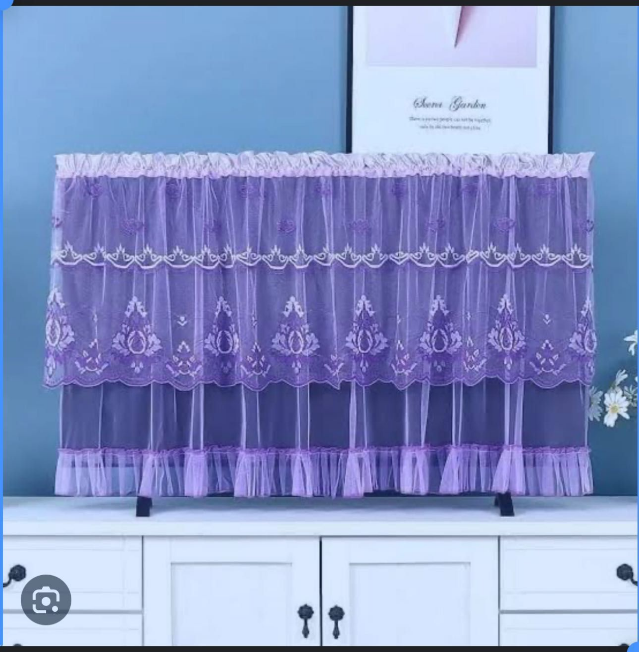 Picture of 1 Piece Lace 32 Inches Television Cover LCD TV Dust Cover TV Cover Upto 32 inches Smart LED TV Covers