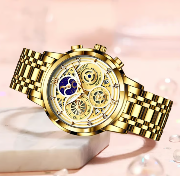 Buy  LIGELAND® Gold Watch - UT-545   at best price In Bangladesh