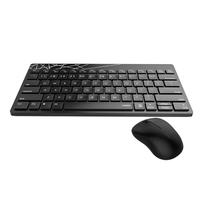 Buy Rapoo 8000S 1600DPI Compact 2.4G Wireless Keyboard Mouse Combo - BLACK  at Best Price In Bangladesh
