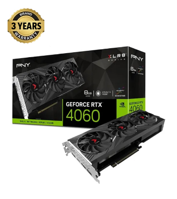 Picture of PNY GeForce RTX 4060 8GB GDDR6 XLR8 Gaming VERTO EPIC-X RGB Triple Fan Graphics Card