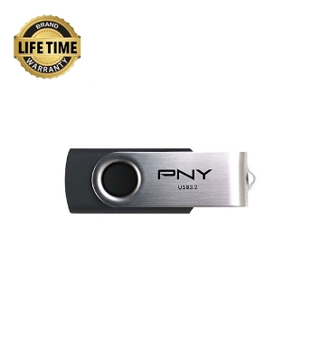 Picture of PNY Turbo Attache R 128GB USB 3.2 Gen 1 Black-Silver Pen Drive