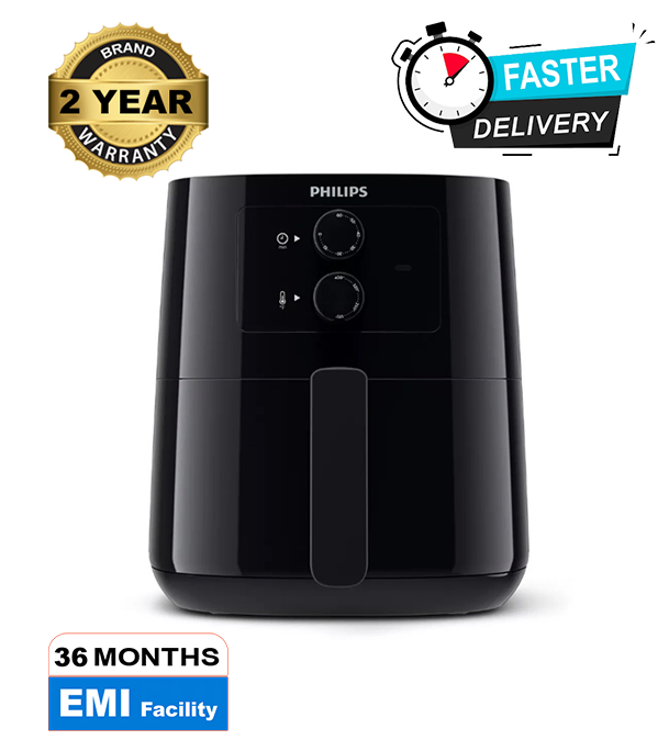 Buy Philips Air Fryer HD9200/90, Uses Up To 90% Less fat, 1400Watt 4.1 Liter, with Rapid Air Technology Black Large Online at Best Price