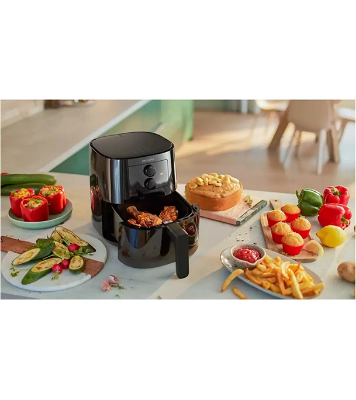 Buy Philips Air Fryer HD9200/90, Uses Up To 90% Less fat, 1400Watt 4.1 Liter, with Rapid Air Technology Black Large Online at Best Price