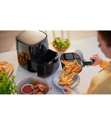 Buy Philips Air Fryer HD9200/90, Uses Up To 90% Less fat, 1400Watt 4.1 Liter, with Rapid Air Technology Black Large Online at Best Price