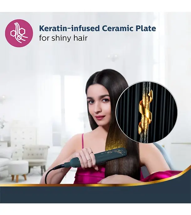 Philips BHS397/40 Kerashine Titanium Straightener with Silk Protect Technology at Best Price in Bangladesh