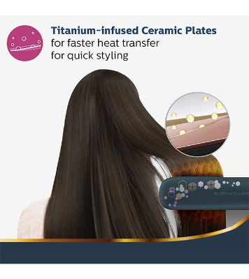 Philips BHS397/40 Kerashine Titanium Straightener with Silk Protect Technology at Best Price in Bangladesh