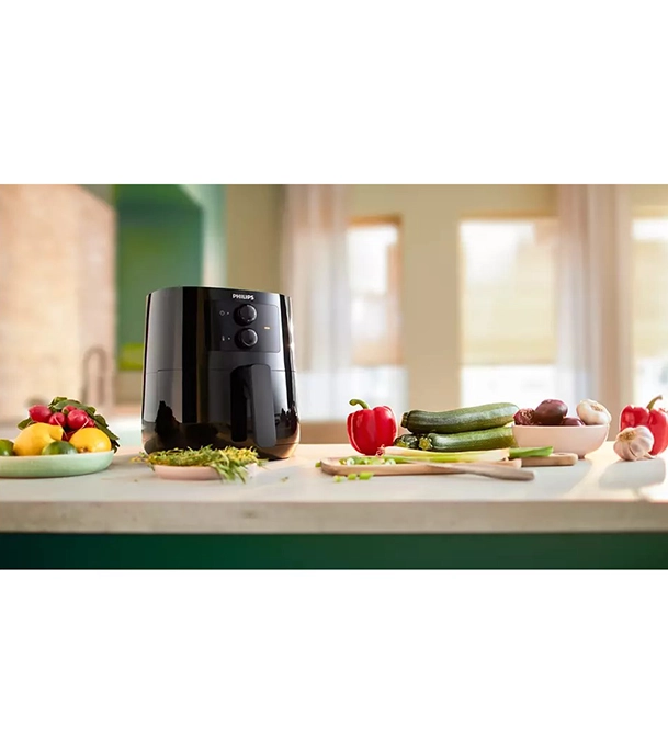Buy Philips Air Fryer HD9200/90, Uses Up To 90% Less fat, 1400Watt 4.1 Liter, with Rapid Air Technology Black Large Online at Best Price
