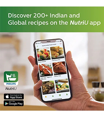 Buy Philips Air Fryer HD9200/90, Uses Up To 90% Less fat, 1400Watt 4.1 Liter, with Rapid Air Technology Black Large Online at Best Price