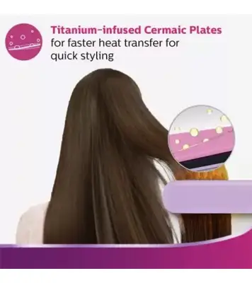 Philips BHS393/40 Straightener with Silk Protect Technology Suitable For All Hair Types Lavender at Best Price in Bangladesh