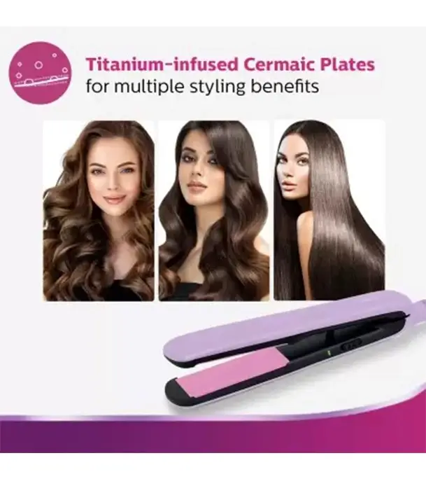 Philips BHS393/40 Straightener with Silk Protect Technology Suitable For All Hair Types Lavender at Best Price in Bangladesh