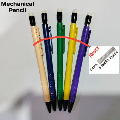 Picture of Mechanical Pencil 2B×0.7 with Extra 5 Refills Inside & Attached Eraser