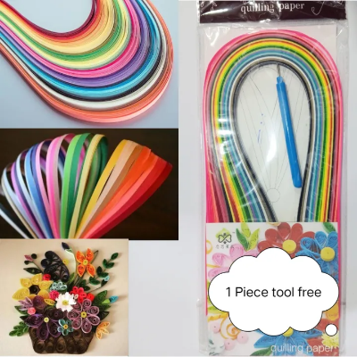 Picture of Quilling Papers 53×0.5cm 36 Colors 200 Piece with 1pcs tool free