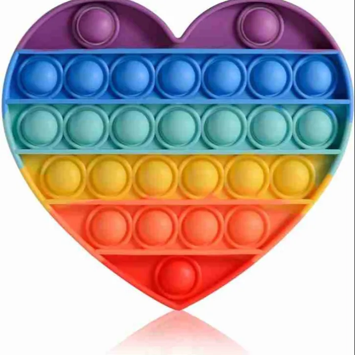 Picture of Pop It Push Pop Bubble Fidget Sensory Toy - Love