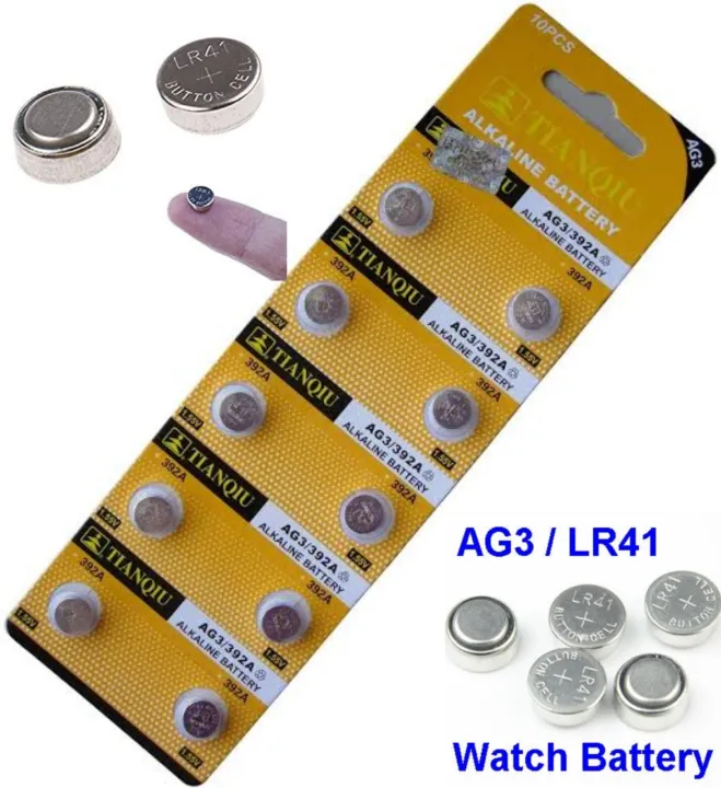 Picture of Alkaline Button Cell Battery AG3/LR41W &gt; 10 Piece (Best for Watch)