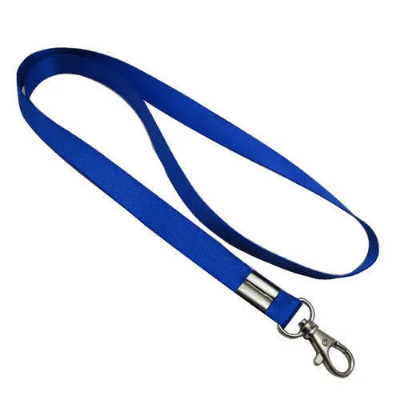 Picture of Polyester Plain Blue Lanyard 2 Piece