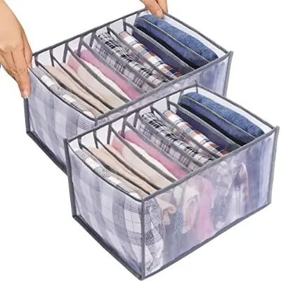 Picture of Cloth Organizer Box 9 Grid Closet Storage Drawer Divider Storage Organizer Box