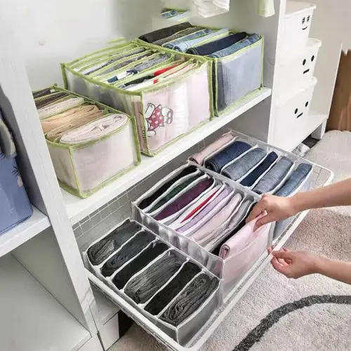 Picture of Cloth Organizer Box 9 Grid Closet Storage Drawer Divider Storage Organizer Box