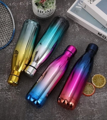 Picture of 500ml Double-Wall Insulated Vacuum Flask Stainless Steel Water Bottle For Girls Colorful BPA Free Thermos for Sport Water Bottle