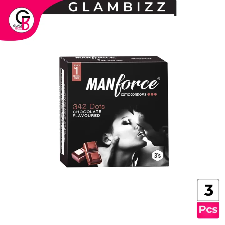 Buy  MANFORCE 342 Dots Chocolate Flavored 3 Condoms India at Best Price In Bangladesh