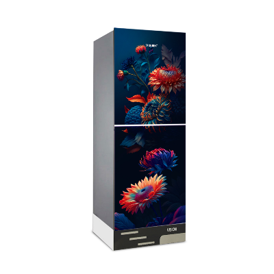 Buy VISION Glass Door Refrigerator RE-240 Liter Red Carnation Top Mount  at Best Price in Bangladesh