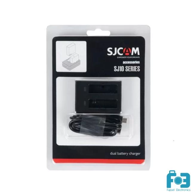 Picture of SJCAM SJ10 series dual battery charger for SJCAM SJ10 , SJ10X, SJ10, & SJ9 Series battery