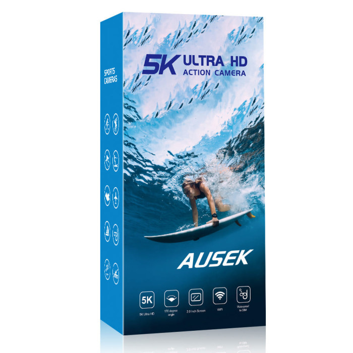 Buy Ausek AT-M40R 5K Waterproof Action Camera (Combo)   at best price In Bangladesh
