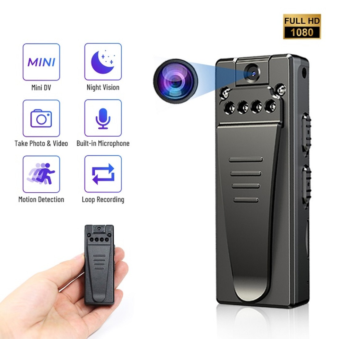 Buy Z8 Body Camera HD Night Vision Also Voice Recorder Option   at best price In Bangladesh
