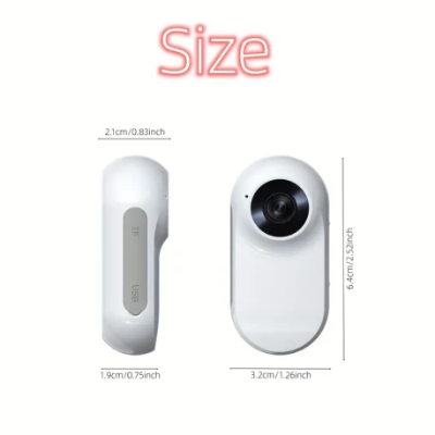 Buy A100 Mini Body Camera, 1080P HD Mini Video Recorder Wearable with Mini Screen, Portable Security Cam Support Up to 128G TF Card for Outdoor, Camping, Cycling (Black And White)   at best price In Bangladesh