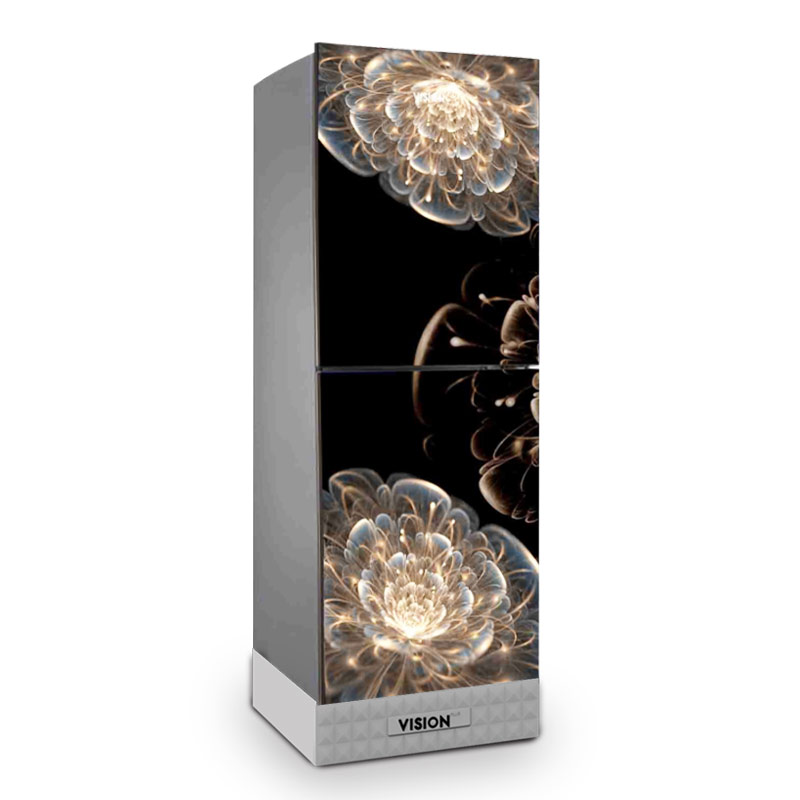 Buy VISION Glass Door Refrigerator RE-185 Liter Digital Blooming Bottom Mount  Online in Bangladesh 
