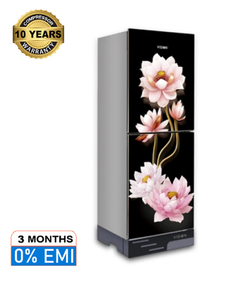 Buy VISION Glass Door Refrigerator RE-142 Liter Dahlia Flower Top Mount at Best Price in Bangladesh