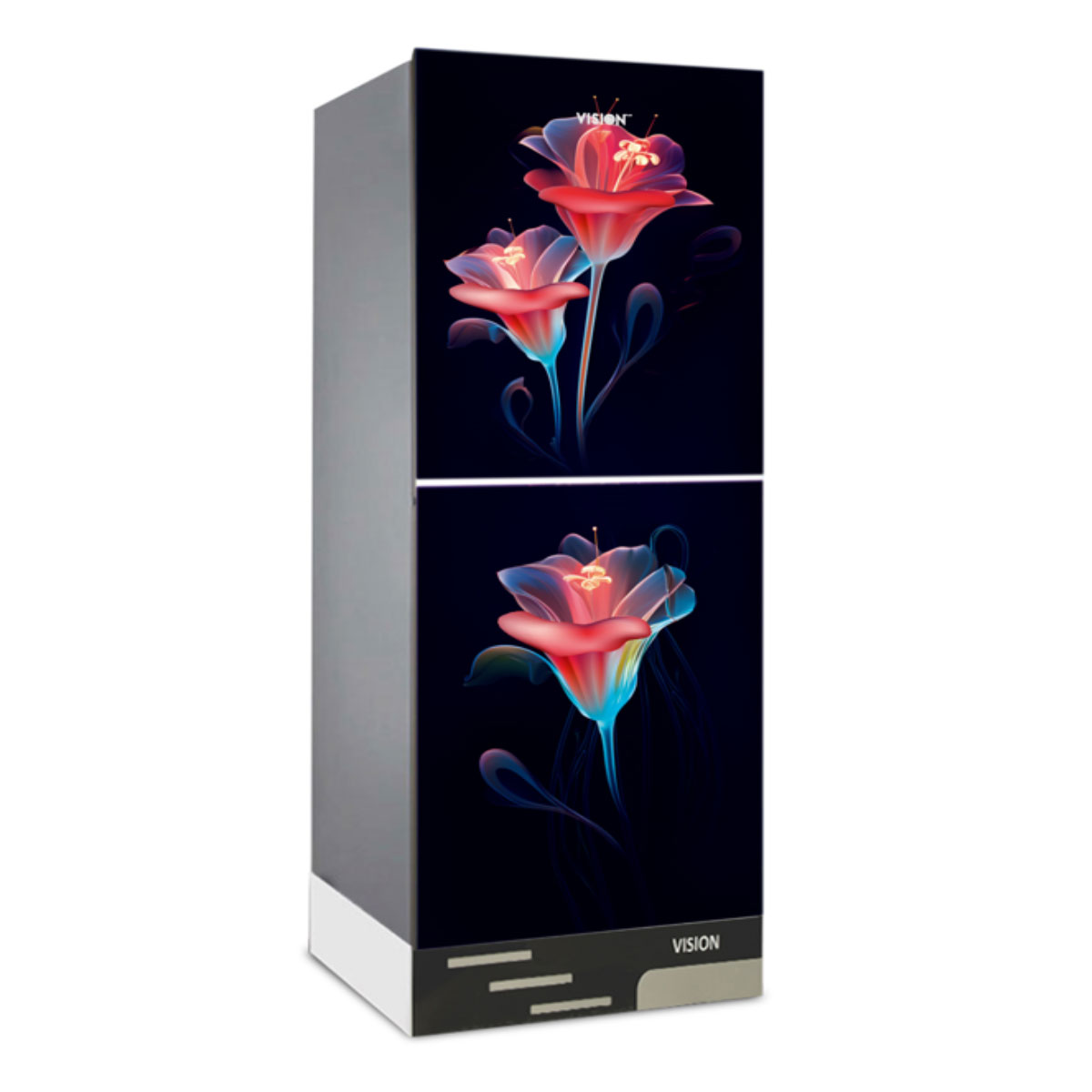 Buy  VISION Glass Door Refrigerator RE-216 Liter Sun Glory Bottom Mount at Best Price In Bangladesh