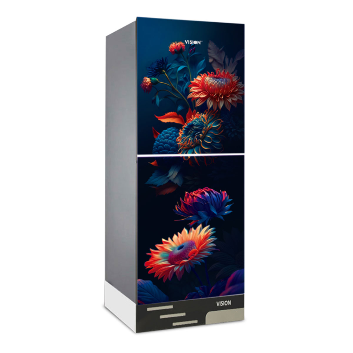 Buy VISION Glass Door Refrigerator RE-222 Liter Red Carnation Top Mount  at Best Price in Bangladesh