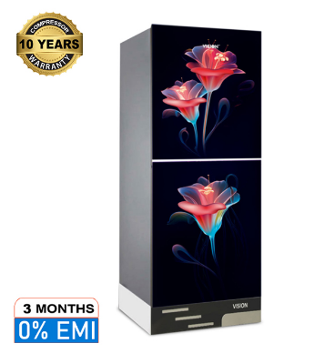 Picture of VISION Glass Door Refrigerator RE-216 Liter Sun Glory Bottom Mount