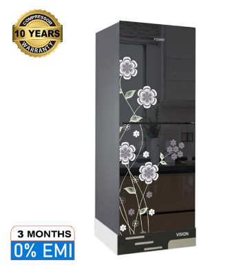 Picture of VISION Glass Door Refrigerator RE-240 Liter Mirror White Lilac Top Mount