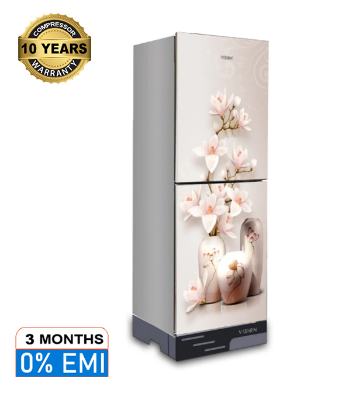 Picture of VISION Glas Door Refrigerator RE-222 Liter Vase W Magnolia Flower Top Mount