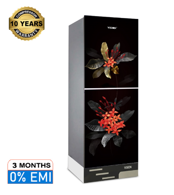 Picture of VISION Glass Door Refrigerator RE-160 Liter Azalea Flower Top Mount