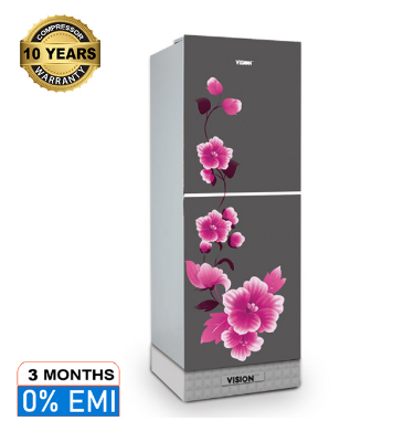 Picture of VISION Glass Door Refrigerator RE-160 Liter Mirror Iris Bottom Mount