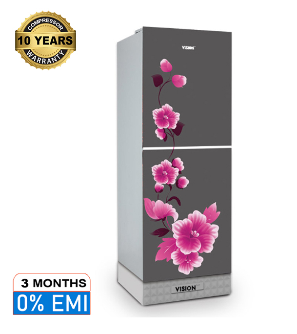 Picture of VISION Glass Door Refrigerator RE-180 Liter  Mirror Iris Top Mount