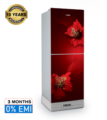 Picture of VISION Glass Door Refrigerator RE-150 Liter Chinese Rose Top Mount