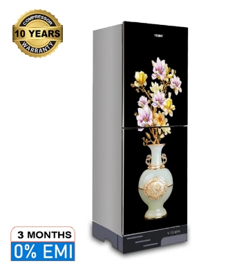 Picture of VISION Glass Door Refrigerator RE-150 Liter Vase G Magnolia Floweer Top Mount