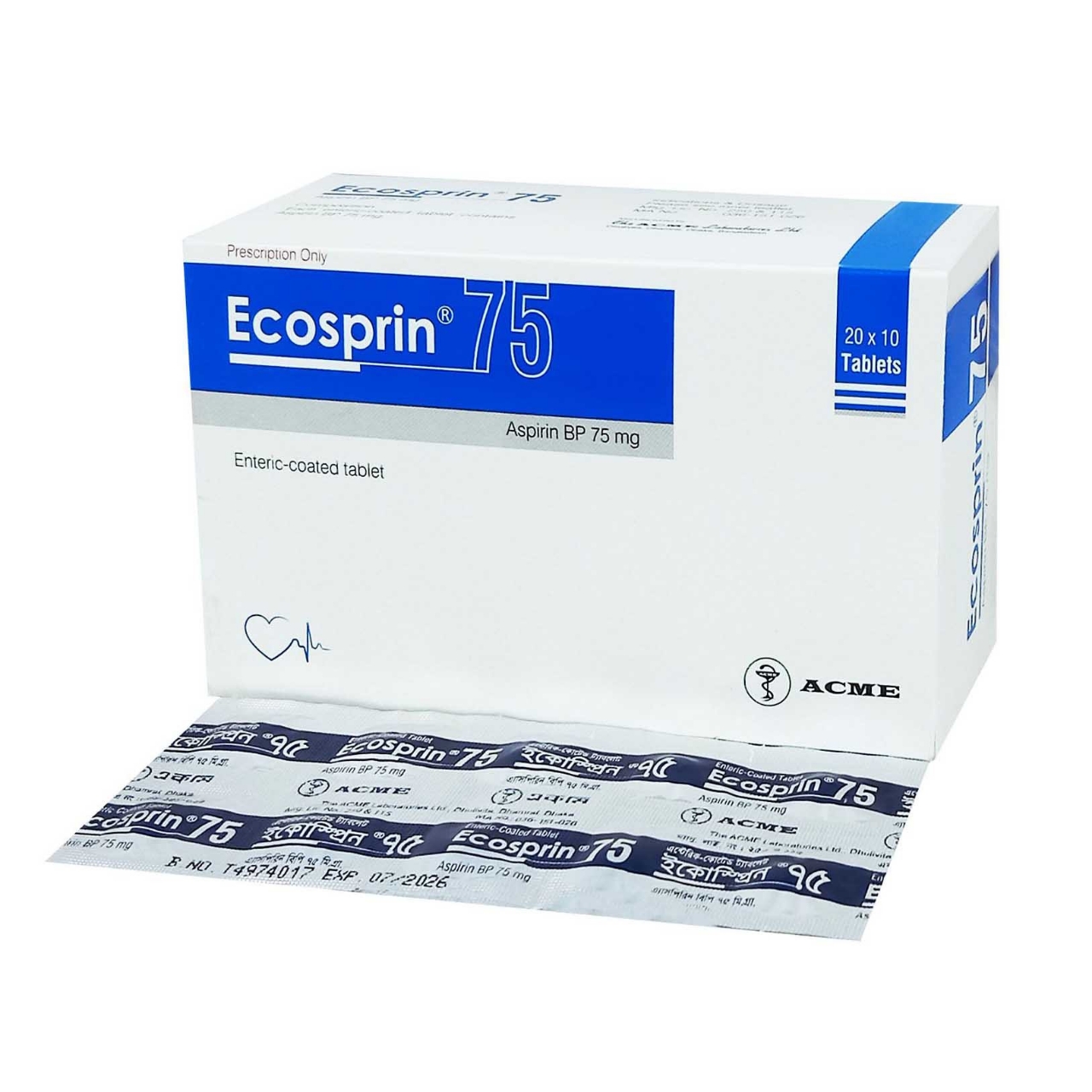 Picture of Ecosprin 75 mg Tablet 1 pc