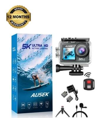 Picture of Ausek AT-M40R 5K Waterproof Action Camera Touch (Combo)
