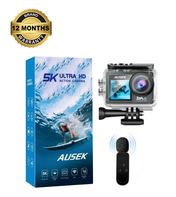 Picture of Ausek AT-M40R 5K Action Camera with Wireless Microphone (Combo)