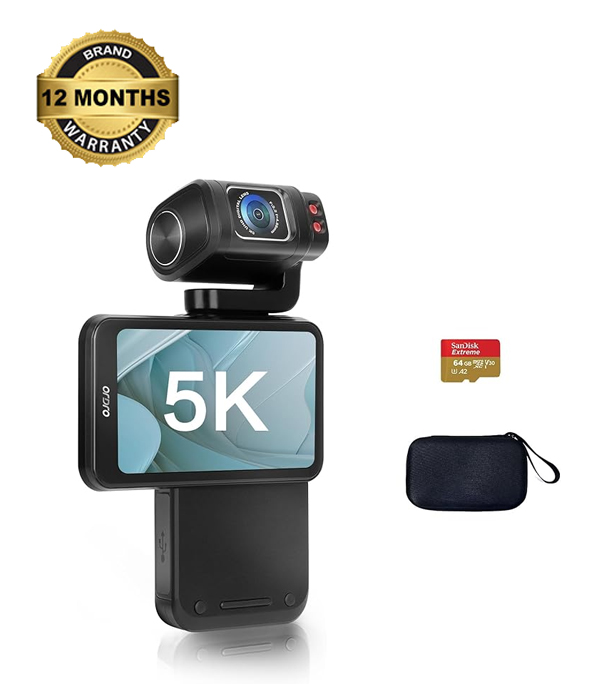 Picture of ORDRO M3 Portable Video Camera, 5K/30fps Vlogging Camera Camcorder with 3.5-inch Rotatable Touchscreen for YouTube TikTok Video Vlog