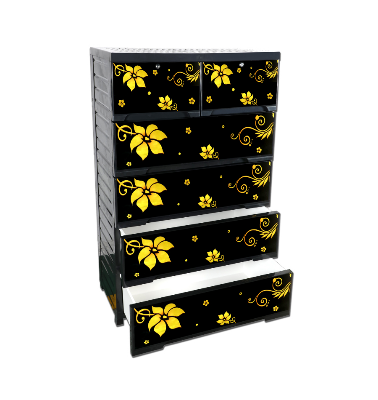 Buy Supreme Wardrobe Double 5D Diamond Black TEL Online at Best Price