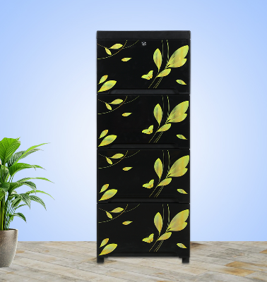 Buy Supreme Wardrobe Single 4D Golden Black-Pink Online at Best Price