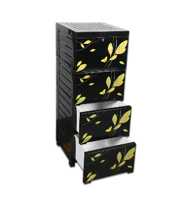 Buy Supreme Wardrobe Single 4D Golden Black-Pink Online at Best Price