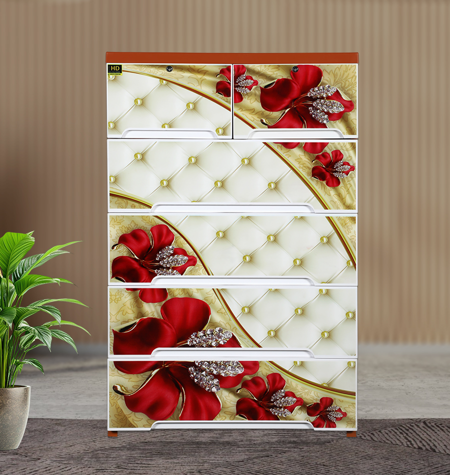 Buy Wardrobe HD Print Double 5D Golden Rose TEL at Best Price In Bangladesh
